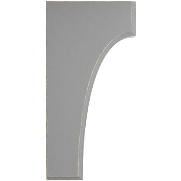 Ekena Millwork 1 3/4"W x 4"D x 8"H Clarksville Wood Vintage Decor Bracket, Pebble Grey - BKTWD02X04X08CVPG