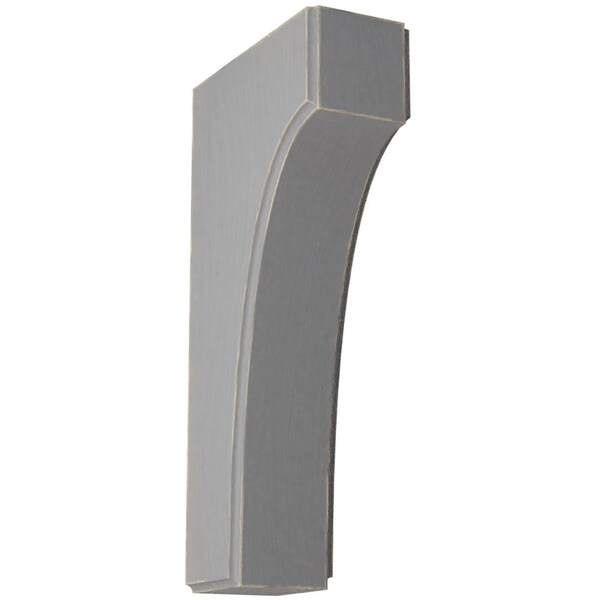 Ekena Millwork 1 3/4"W x 4"D x 8"H Clarksville Wood Vintage Decor Bracket, Pebble Grey - BKTWD02X04X08CVPG