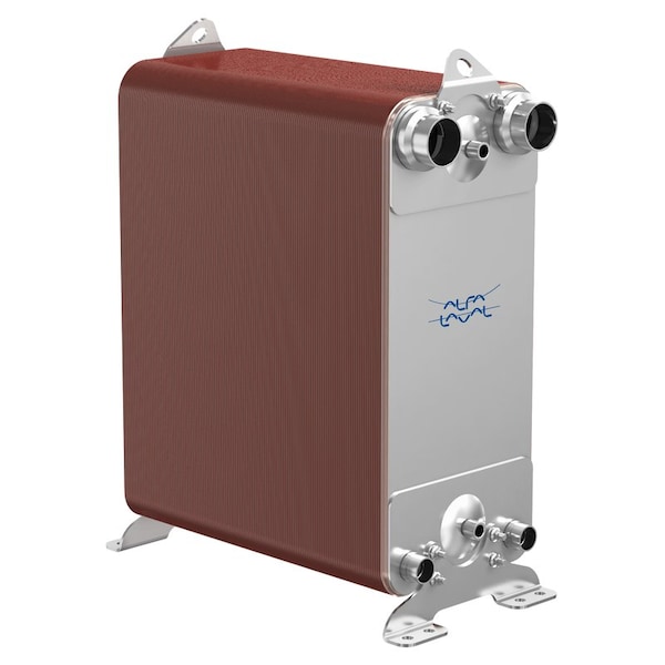 Alfa Laval Brazed Plate Heat Exchanger, AISI 316L, Stainless Steel, 190 Plates-Dual Circuit Evaporator 2,420k BTU - ACH502DQ-190AH-F