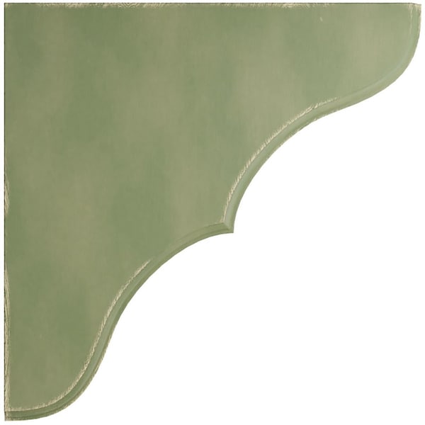Ekena Millwork 1 3/4"W x 10"D x 10"H Stratford Wood Vintage Decor Bracket, Restoration Green - BKTWD02X10X10STGR