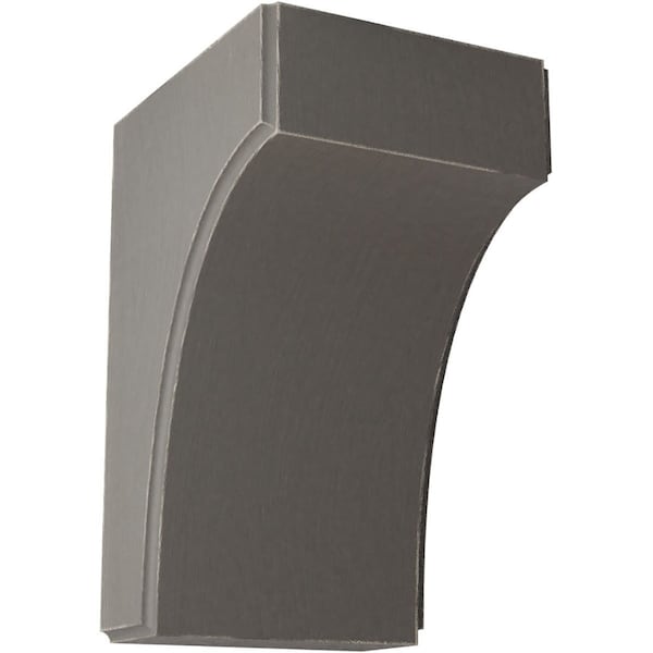 Ekena Millwork 3 1/2"W x 4"D x 6"H Clarksville Wood Vintage Decor Bracket, Reclaimed Grey - BKTWD04X04X06CVGY