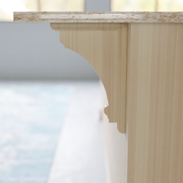 Ekena Millwork 2 1/2"W x 8"D x 12"H Extra Large Thompson Wood Bracket, Rubberwood - BKTW02X08X12TMRW