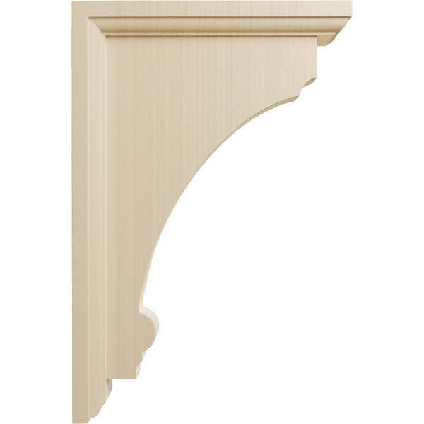 Ekena Millwork 2 1/2"W x 8"D x 12"H Extra Large Thompson Wood Bracket, Rubberwood - BKTW02X08X12TMRW