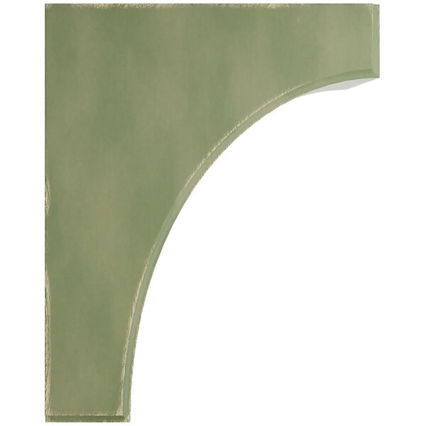 Ekena Millwork 5 1/4"W x 8"D x 10"H Clarksville Wood Vintage Decor Bracket, Restoration Green - BKTWD05X08X10CVGR