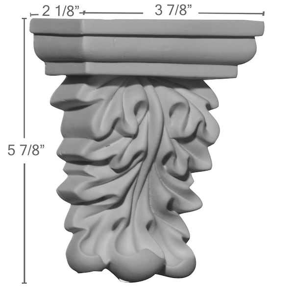Ekena Millwork 3 7/8"W x 2 1/8"D x 5 7/8"H Baltimore Corbel - COR03X02X05BA