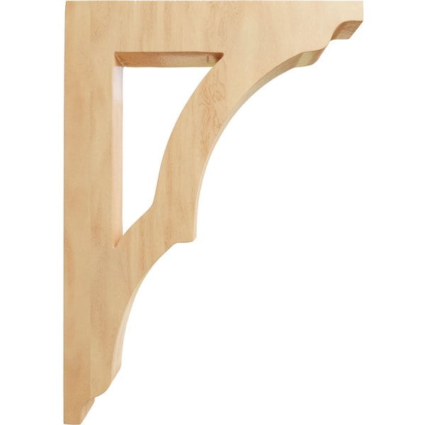 Ekena Millwork 1 3/4"W x 8 1/2"D x 12"H Large Avila Wood Bracket, Red Oak - BKTW01X08X12AVRO