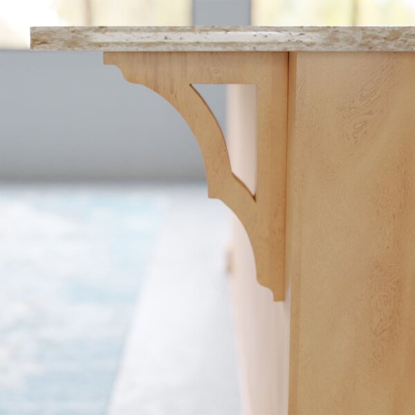 Ekena Millwork 1 3/4"W x 8 1/2"D x 12"H Large Avila Wood Bracket, Red Oak - BKTW01X08X12AVRO