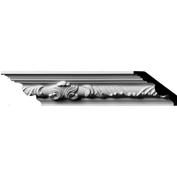 Ekena Millwork SAMPLE - 2 7/8"H x 2 1/2"P x 3 7/8"F x 12"L, (11 1/4" Repeat) Telma Twisted Leaf Crown Moulding - SAMPLE-MLD03X02X04TE