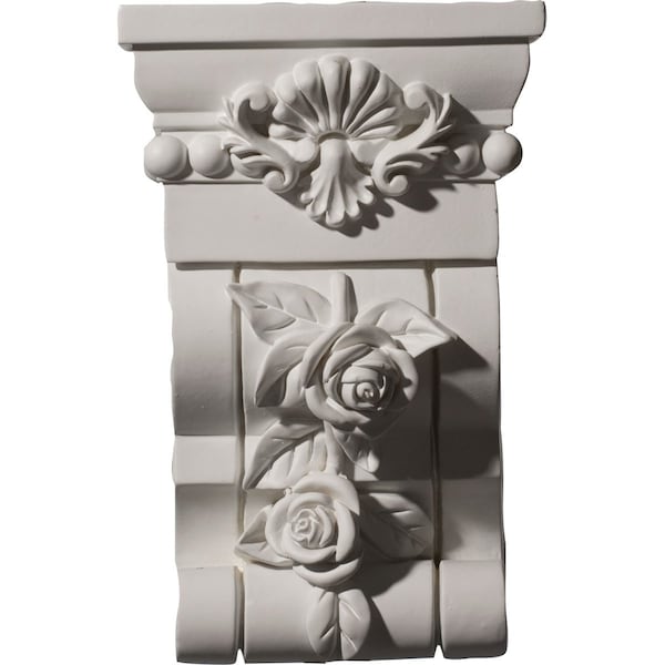 Ekena Millwork 6 1/2"W x 3 5/8"D x 10 1/8"H Rose Corbel - COR06X03X10RO