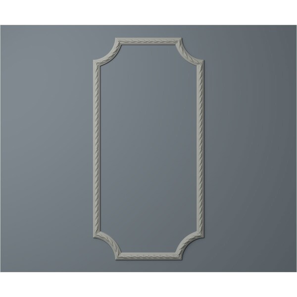 Ekena Millwork 24-in. W x 48-in. H Reeded Acanthus Leaf Panel Moulding Kit Single Panel - PMLKJA24X48A
