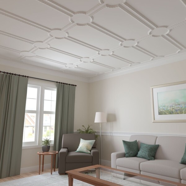 Ekena Millwork 24-in. W x 48-in. H Reeded Acanthus Leaf Panel Moulding Kit Single Panel - PMLKJA24X48A
