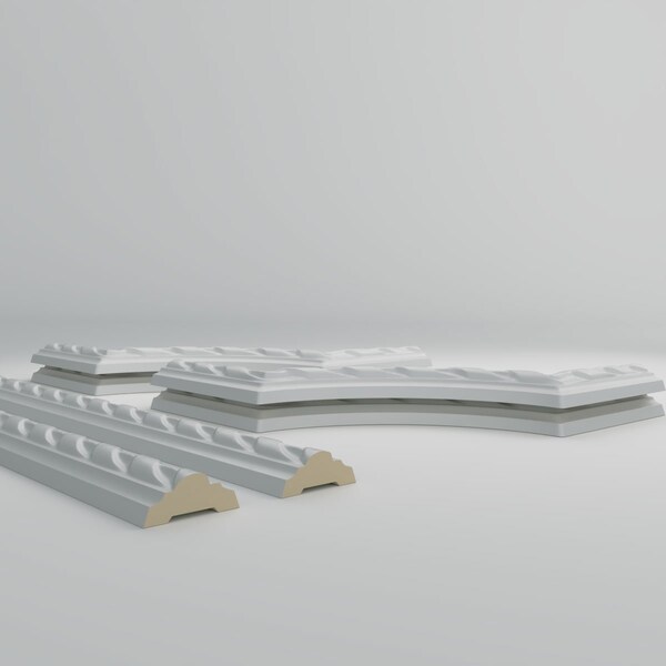 Ekena Millwork 24-in. W x 48-in. H Reeded Acanthus Leaf Panel Moulding Kit Single Panel - PMLKJA24X48A
