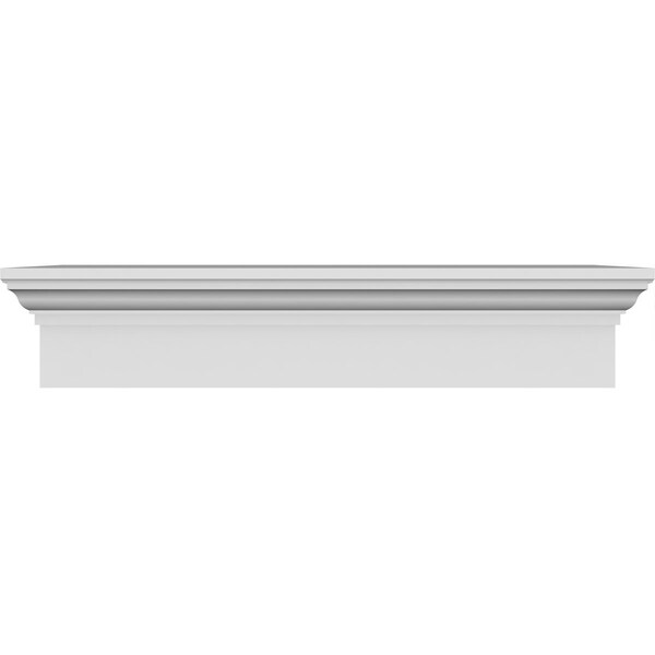 Ekena Millwork 103" Bottom Width x 106 1/2" Top Width x 6"H x 1"P Traditional Crosshead - CRH06X103