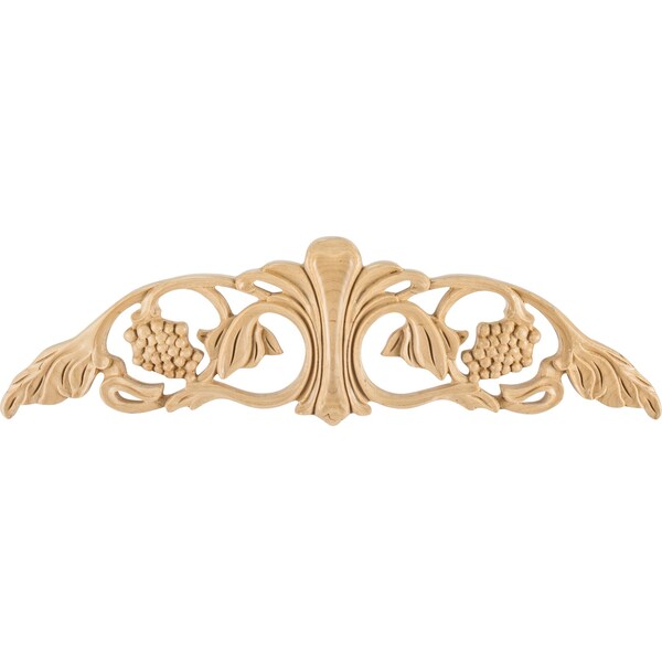 Hardware Resources 20" Wx3/4"Dx5-5/8"H Rubberwood Grape Onlay - ONL-07-20RW