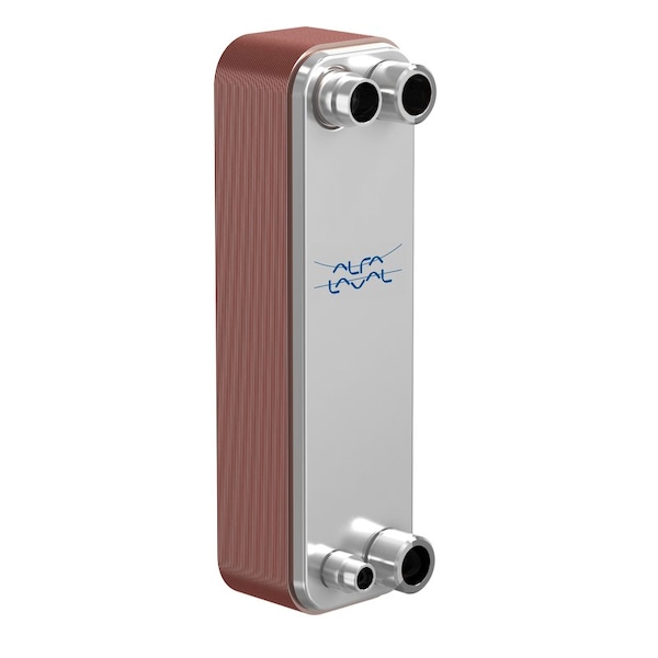 Alfa Laval Brazed Plate Heat Exchanger, AISI 316L, Stainless Steel, Copper, 20 Plates - Subcooler - 24k BTU - ACH-30EQ-20H