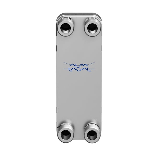 Alfa Laval 100 Stainless Steel Plate Heat Exchanger, AISI 316L, 40 Plates, Single Circuit, 34 Thread Port - ALFANOVA 14-40H