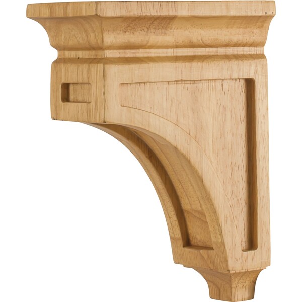Hardware Resources 3" Wx6"Dx8"H Rubberwood Mission Corbel - CORH-2-RW