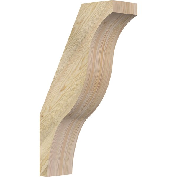 Ekena Millwork 6"W x 16"D x 28"H Funston Rough Sawn Knee Brace, Douglas Fir - BRC06X16X28FST00RDF