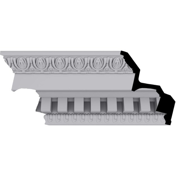 Ekena Millwork 7 3/4"H x 8 3/4"P x 11 3/4"F x 94 1/2"L, (5" Repeat), Dentil Crown Moulding - MLD07X08X11DE