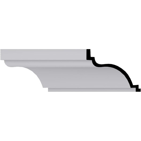 Ekena Millwork 9"H x 11 3/4"P x 14 1/4"F x 94 1/2"L Claremont Smooth Crown Moulding - MLD09X12X14CL