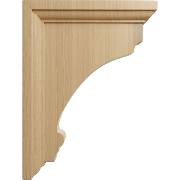 Ekena Millwork 2 1/2"W x 6"D x 8"H Medium Thompson Wood Bracket, Cherry - BKTW02X06X08TMCH