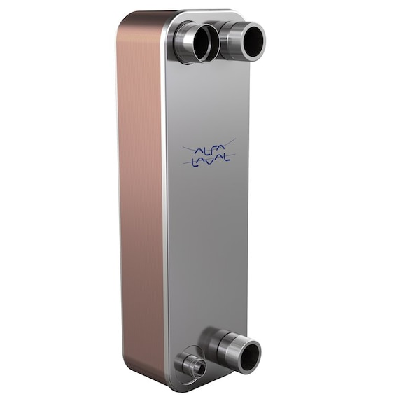 Alfa Laval Brazed Plate Heat Exchanger, AISI 316L, Stainless Steel, 116 Plates-Single Circuit Evaporator 780k BTU - ACH220EQ-116AM-F