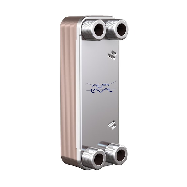 Alfa Laval Brazed Plate Heat Exchanger, AISI 316L, Stainless Steel, 17 Plates -Domestic Heating 170k BTU - CBH16-17H