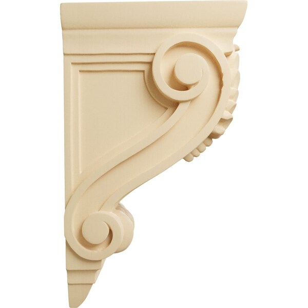 Ekena Millwork 4 3/4"W x 8"D x 13 1/4"H Large Fig Leaf Corbel, Maple - COR04X08X13FIMA