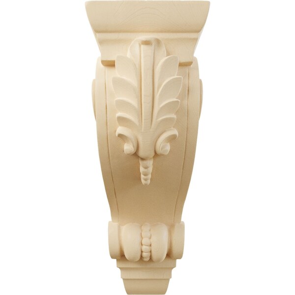 Ekena Millwork 4 3/4"W x 8"D x 13 1/4"H Large Fig Leaf Corbel, Maple - COR04X08X13FIMA