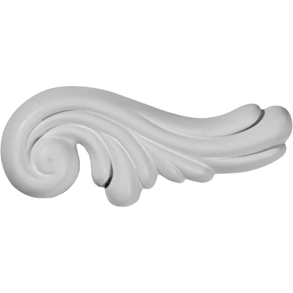 Ekena Millwork 3 1/4"W x 1 5/8"H x 1/4"P Wakefield Leaf Scroll Onlay, Right - ONL03X01WA-R