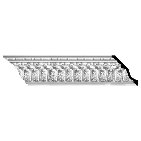 Ekena Millwork SAMPLE - 8 1/4"H x 8"P x 11 1/2"F x 12"L, Acanthus Leaf with Bead & Barrel Crown Moulding - SAMPLE-MLD08X08X11AC