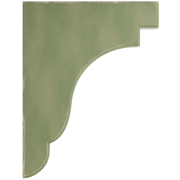 Ekena Millwork 1 3/4"W x 8 1/2"D x 11"H Bedford Wood Vintage Decor Bracket, Restoration Green - BKTWD02X09X11BEGR