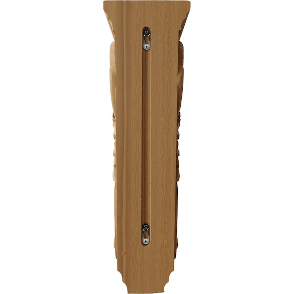 Ekena Millwork 6 1/2"W x 8"D x 22"H Small Jumbo Acanthus Wood Corbel, Cherry - CORW07X08X22ACCH