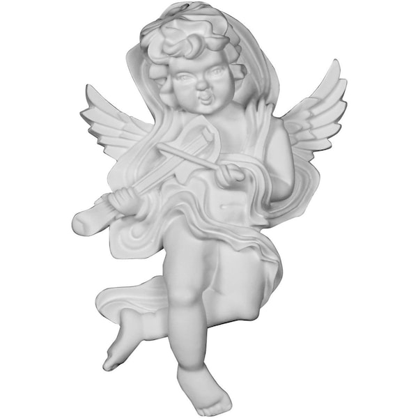 Ekena Millwork 4 1/2"W x 7 1/8"H x 2 3/8"P Classic Angel Onlay, Left - ONL05X07X02AN-L
