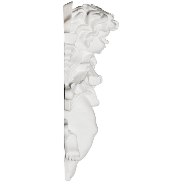 Ekena Millwork 4 1/2"W x 7 1/8"H x 2 3/8"P Classic Angel Onlay, Left - ONL05X07X02AN-L