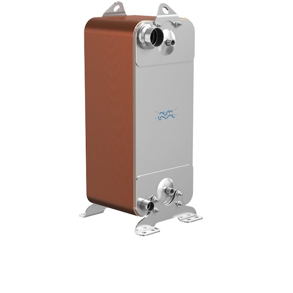 Alfa Laval Brazed Plate Heat Exchanger, AISI 316L, Stainless Steel, Copper, 80 Plates - Subcooler - 720k BTU - ACH-500EQ-80H-F