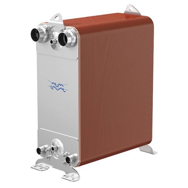 Alfa Laval Brazed Plate Heat Exchanger, AISI 316L, Stainless Steel, 126 Plates-Dual Circuit Evaporator 1,680k BTU - ACH502DQ-126AH-F