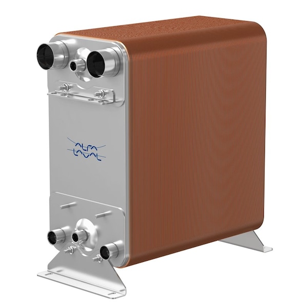 Alfa Laval Brazed Plate Heat Exchanger, AISI 316L, Stainless Steel, 202 Plates-Dual Circuit Evaporator 1,020k BTU - ACH232DQ-202H-F
