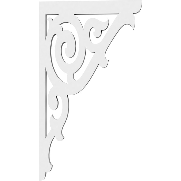 Ekena Millwork Athens Architectural Grade PVC Bracket, 5/8"W X 8"D X 14"H - BKTP01X08X14AT