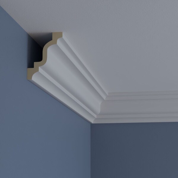 Ekena Millwork 4"H x 3"P x 5"F x 94 1/2"L Nexus Traditional Crown Moulding - MLD04X03X05NE