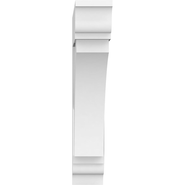 Ekena Millwork Standard Thorton Architectural Grade PVC Bracket with Traditional Ends, 5"W x 30"D x 30"H - BKTP05X30X30THR01
