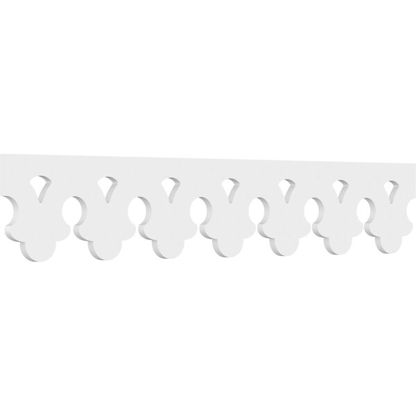 Ekena Millwork Mulberry Architectural Grade PVC Running Trim, 8"H x 5/8"P x 48"L - RUNP08X0625X48MUL