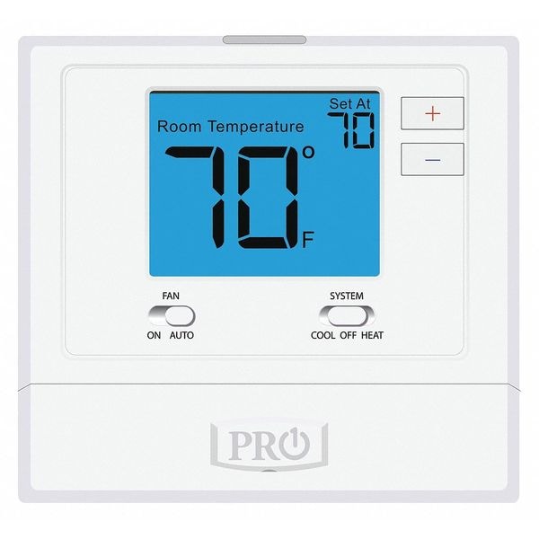 Pro1 Iaq Low Voltage Thermostat, 1 H, 1 C, wall Mount, Hardwired/Battery, 18V AC, 30V AC - T701