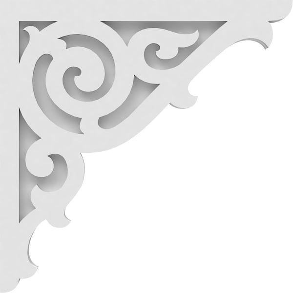 Ekena Millwork Athens Architectural Grade PVC Corbel, 1 7/8"W X 18"D X 18"H - CORP01X18X18AT