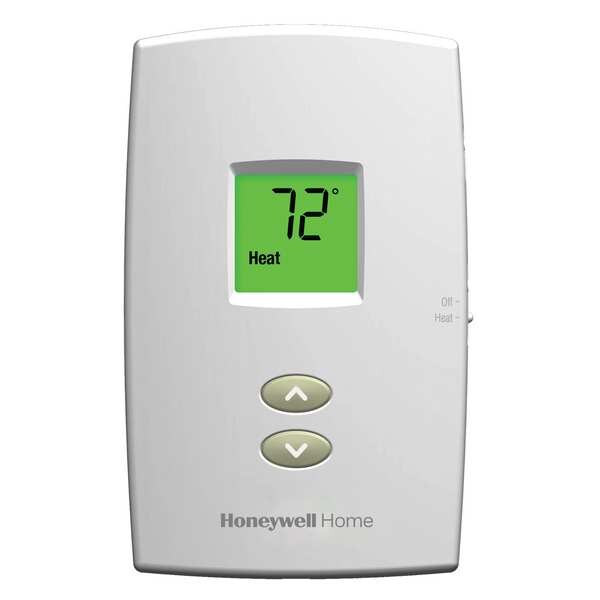 Honeywell Home Low Voltage Thermostat, 1 H, Hardwired/Battery, 20/30VAC - TH1100DV1000