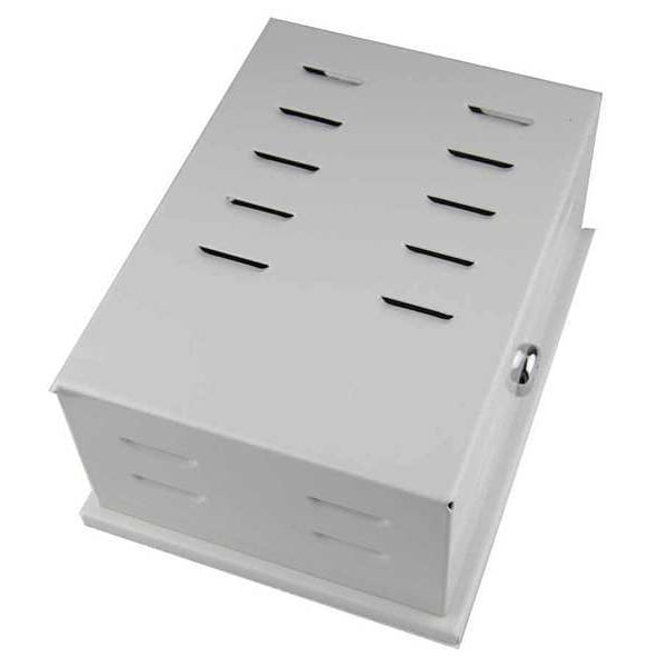 Zoro Select Universal Thermostat Guard, Off-White, Metal - 13J050