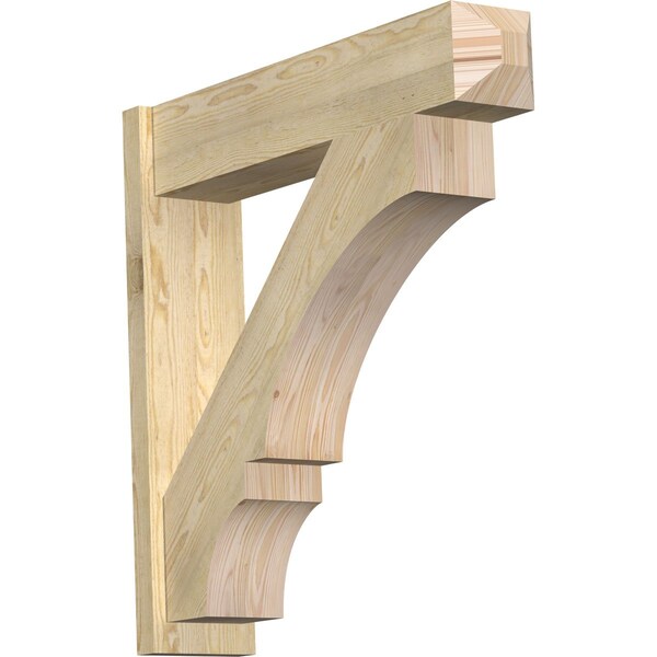 Ekena Millwork Balboa Craftsman Rough Sawn Outlooker, Douglas Fir, 8"W x 36"D x 36"H - OUT08X36X36BOA04RDF