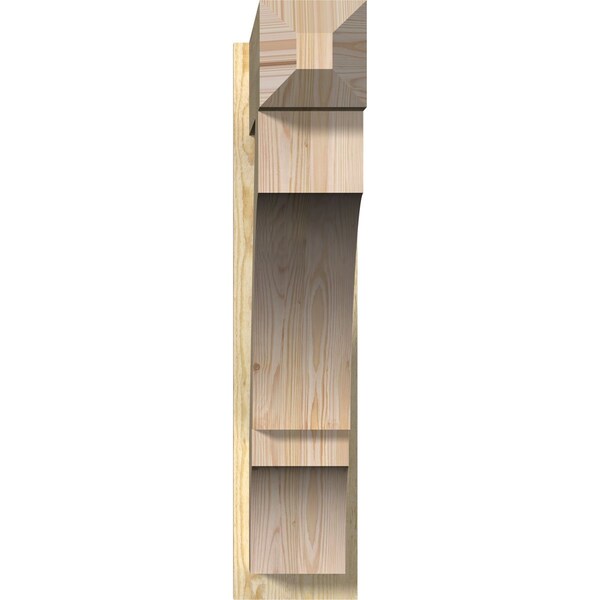Ekena Millwork Balboa Craftsman Rough Sawn Outlooker, Douglas Fir, 8"W x 36"D x 36"H - OUT08X36X36BOA04RDF