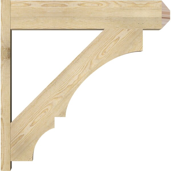 Ekena Millwork Balboa Craftsman Rough Sawn Outlooker, Douglas Fir, 8"W x 36"D x 36"H - OUT08X36X36BOA04RDF