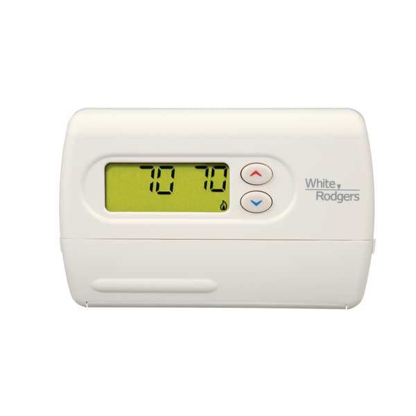 White-Rodgers Classic 80 Series Thermostats, 1 H, 1 C, Hardwired/Battery, 24VAC - 01F86 344